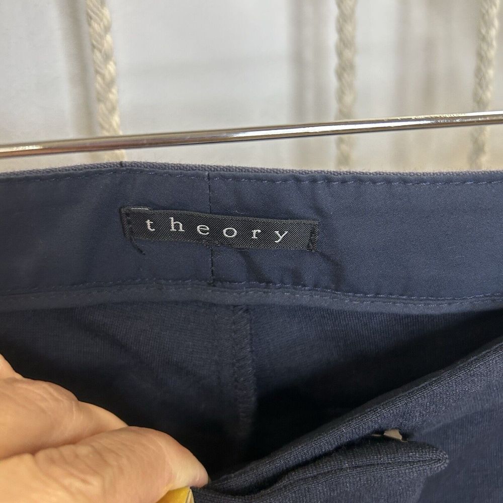 Theory Dress Pants Women's Blue Fit at the waist Slacks Bootcut Leg No size Labe - Picture 3 of 10